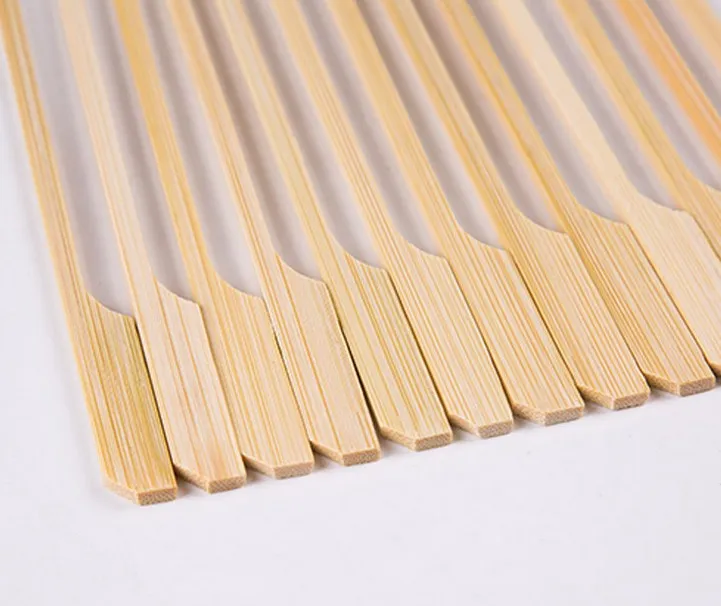 1200 PCs 18cm Bamboo Sticks Paddle Skewers BBQ Fruit Kebab Cocktail High Quality