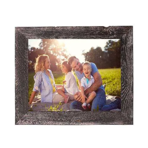 20"x26" Rustic Smoky Black Picture Frame with Plexiglass Holder