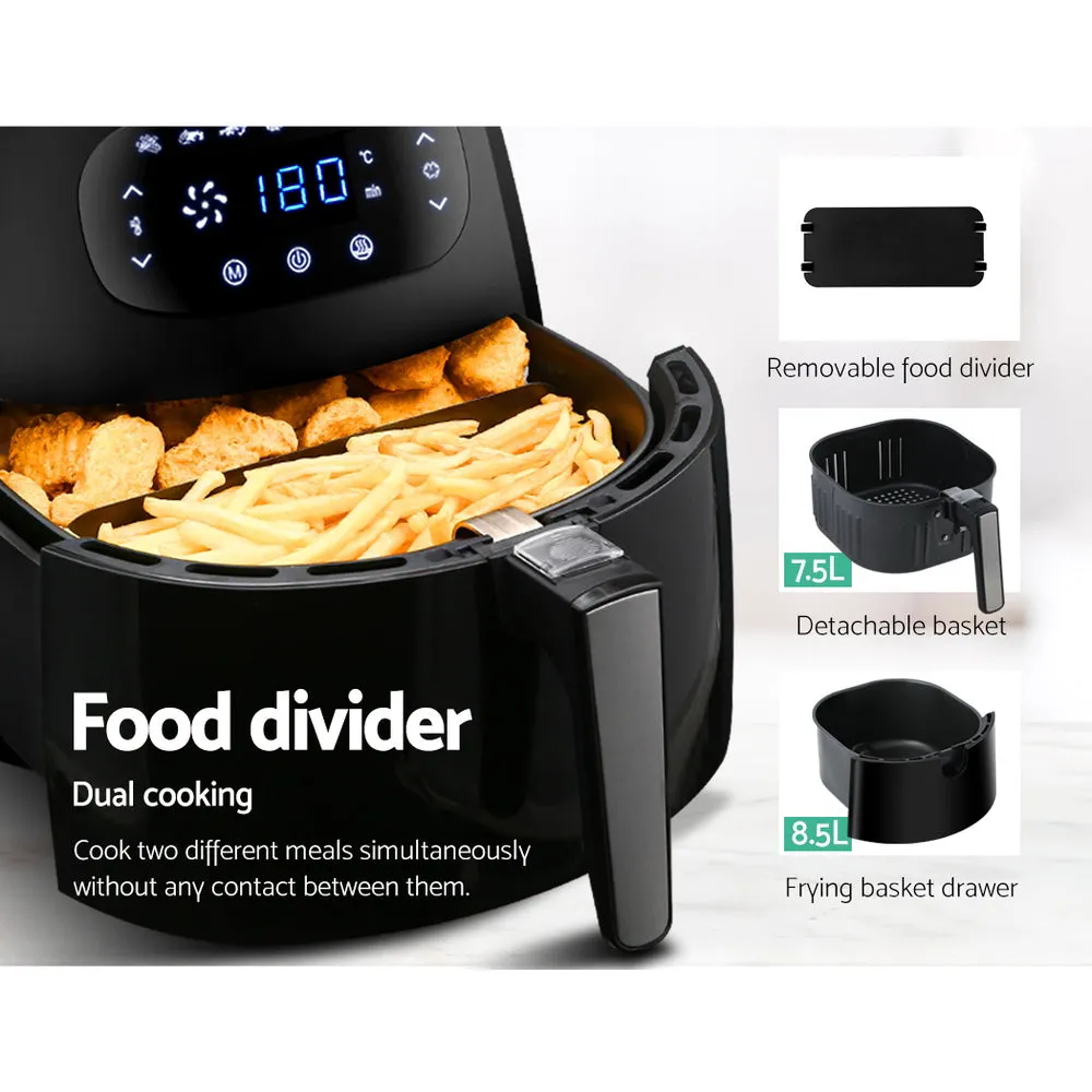 8.5L LCD Air Fryer, 1800W, Oil-Free, Turbo Air - Devanti