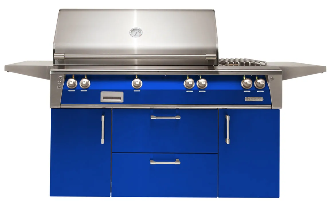 Alfresco 56-Inch Freestanding Grill with Side Burner and Rotisserie