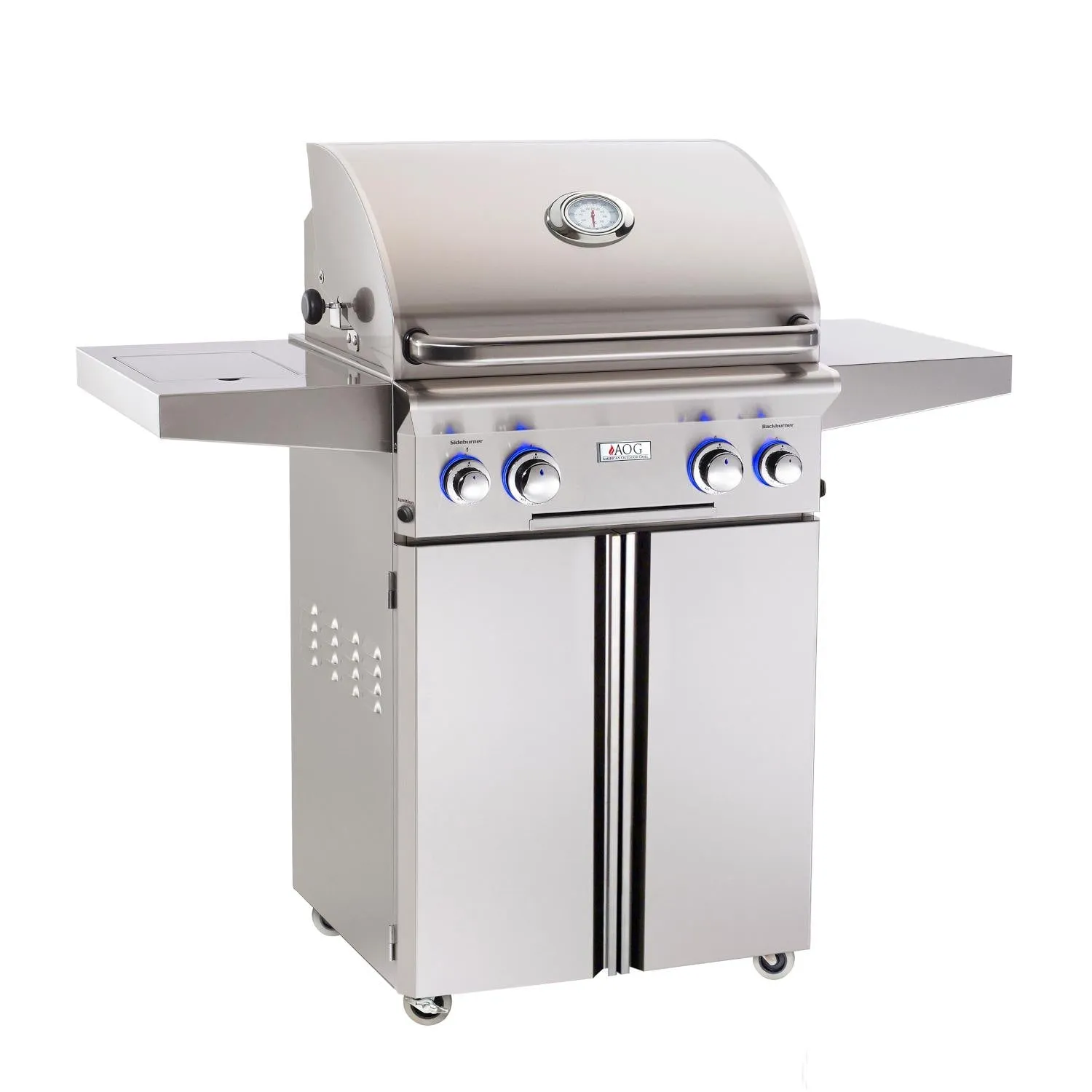 American Outdoor Grill: 24" AOG Grill on Cart, w/ Lights & Rotisserie & Side Burner