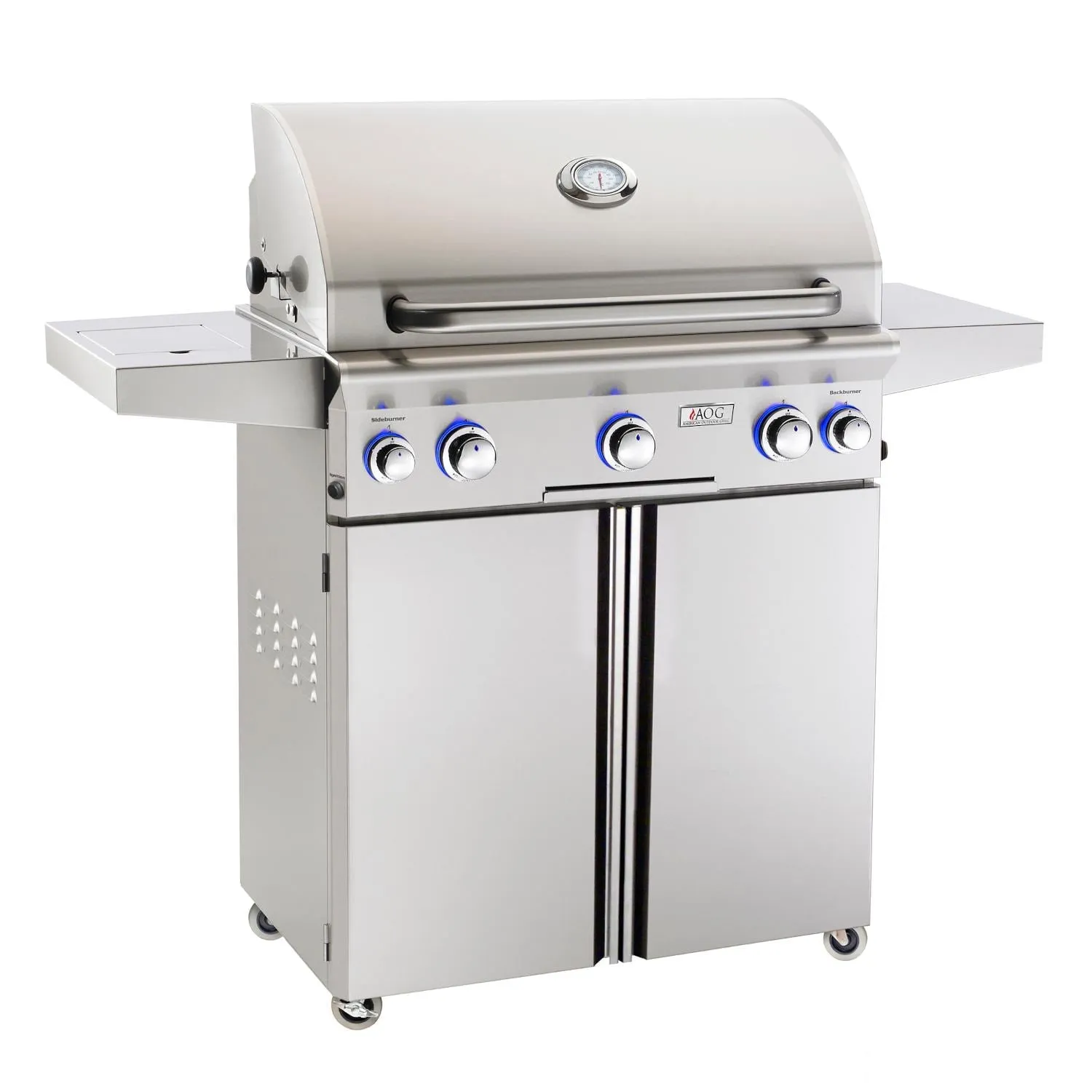 American Outdoor Grill: 30" AOG Grill on Cart, w/ Lights & Rotisserie & Side Burner