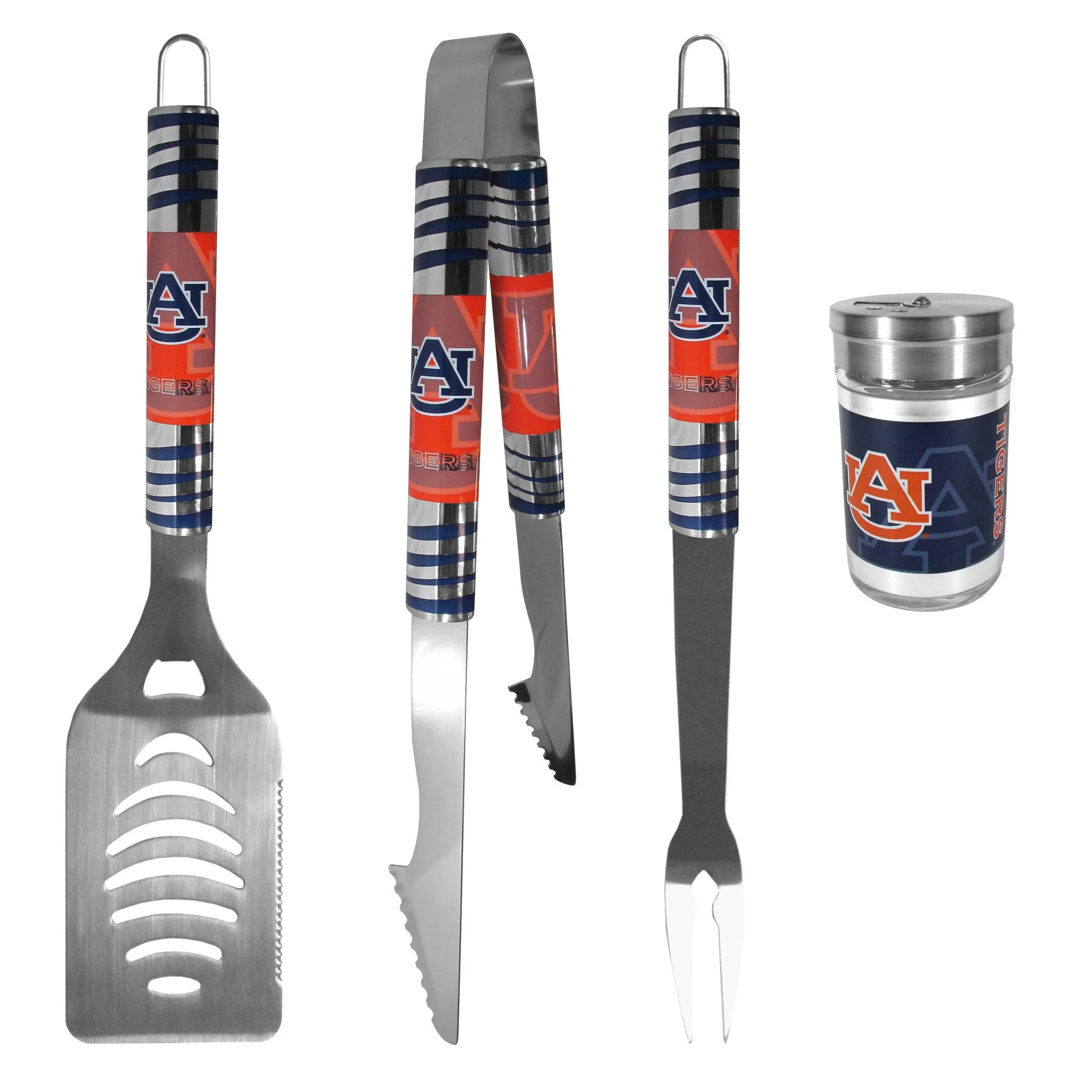 Auburn Tigers 3 pc Tailgater BBQ Set and Season Shaker