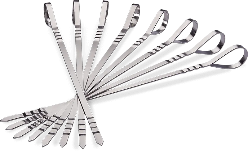 Eight Stainless Steel Multifunctional Skewers