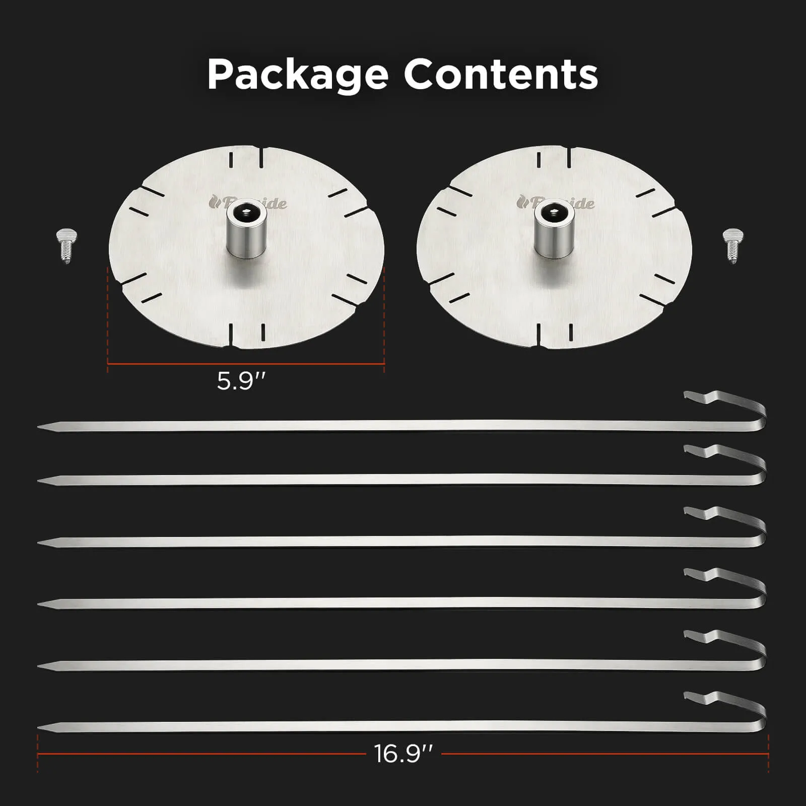 Fireside RS01 Rotisserie Skewer Set