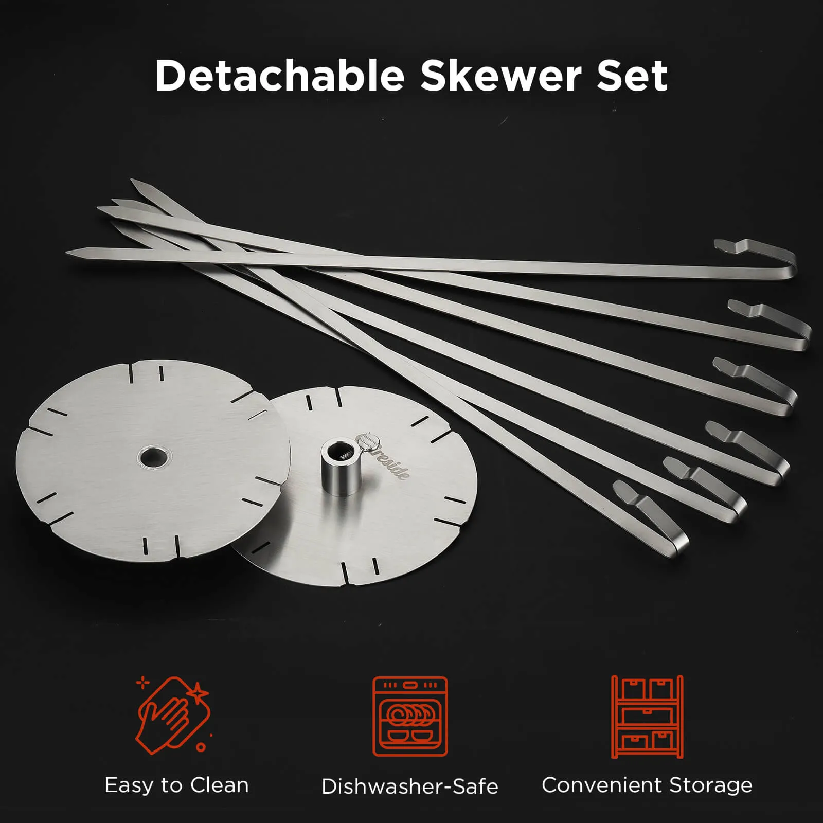 Fireside RS01 Rotisserie Skewer Set