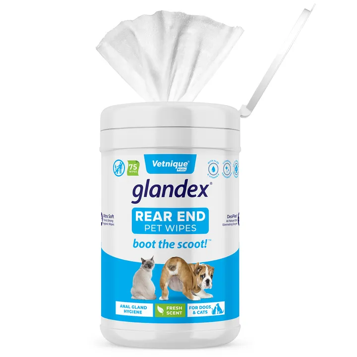 Glandex® Anal Gland Hygienic Pet Wipes - 75 Fresh Scented Wipes