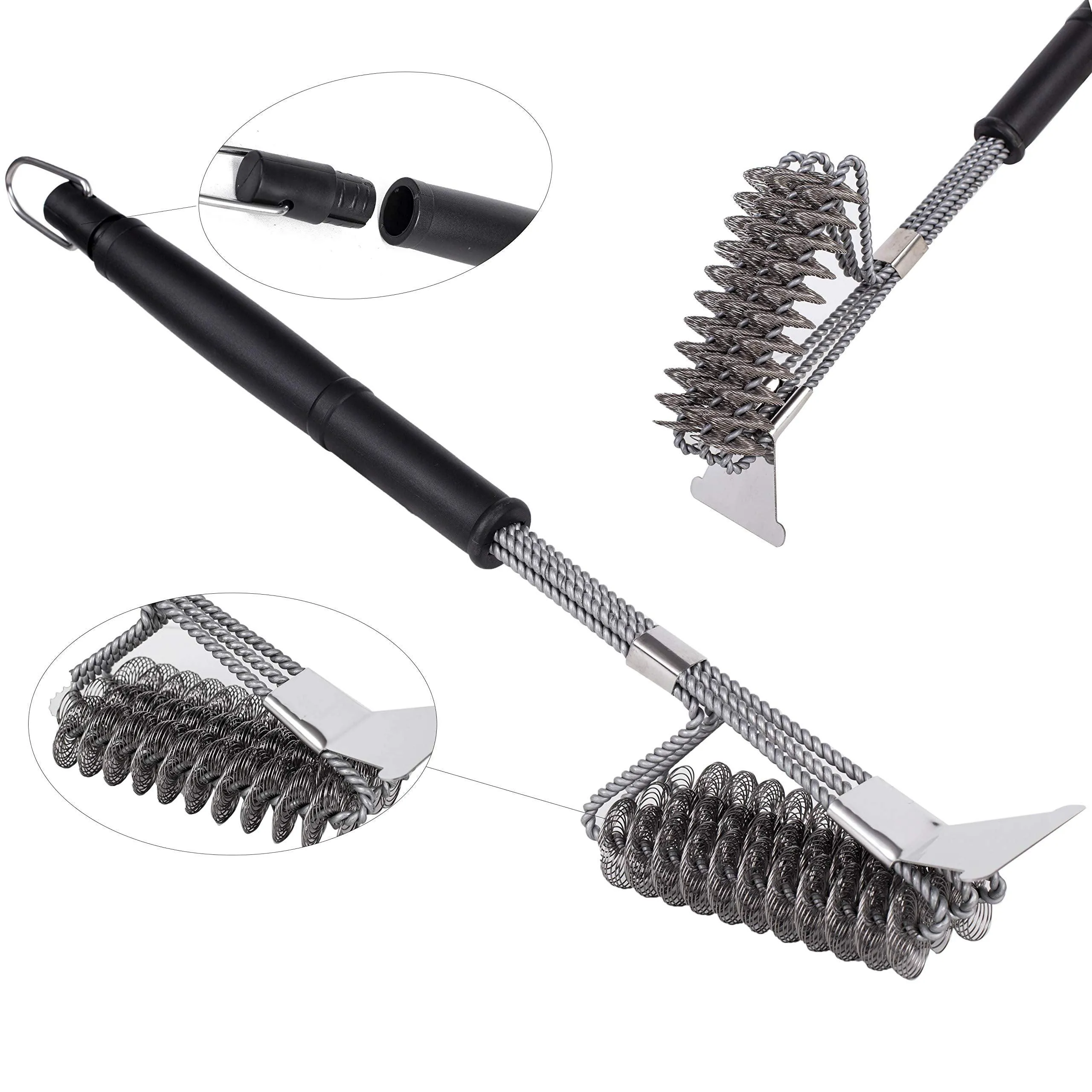 Grill Brush and Scraper, 3 in 1 BBQ Cleaner.