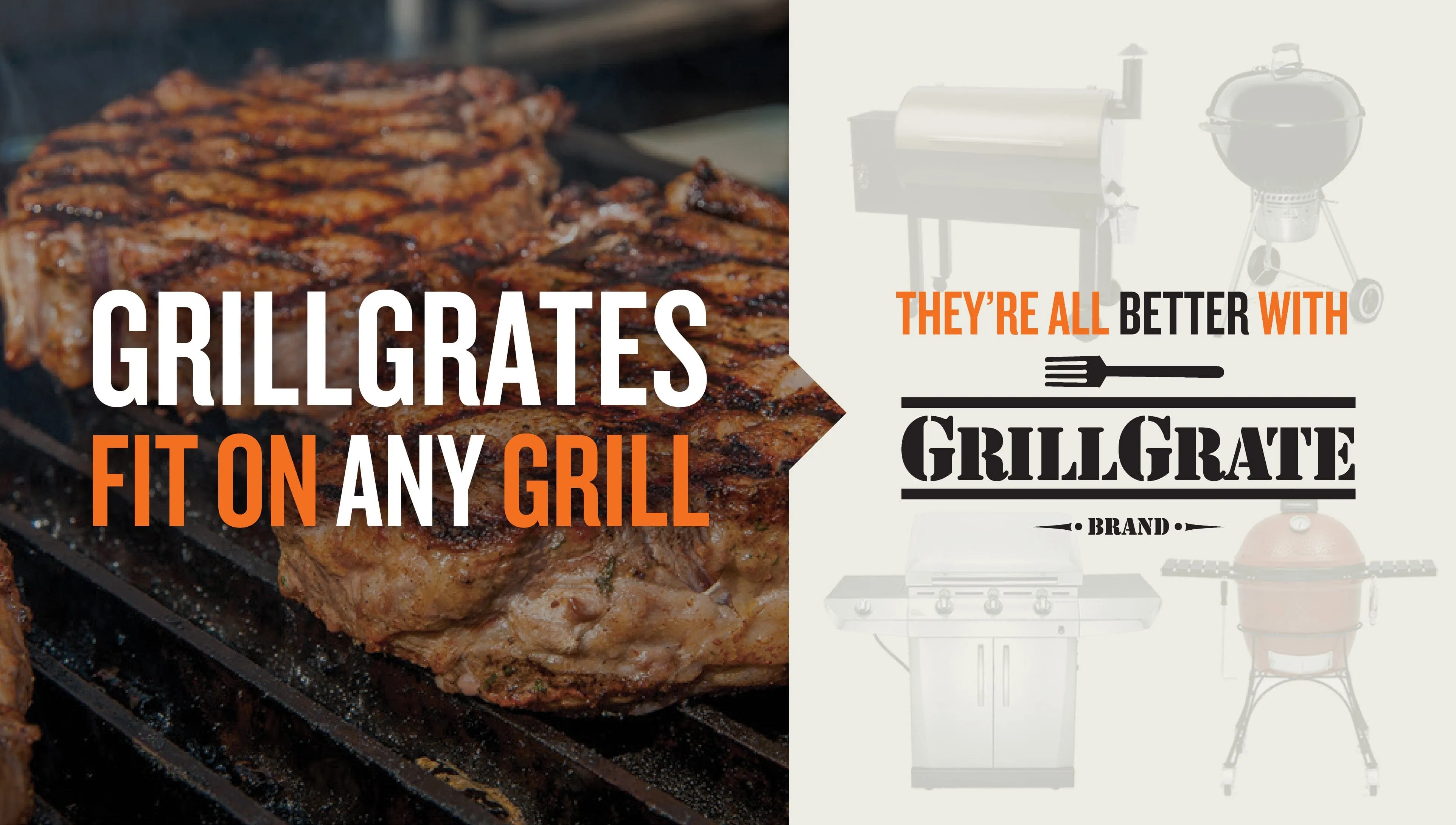 GrillGrate 17.375" Pellet Grill Sear Station (15.375" WIDE) RGG17.375K-0003