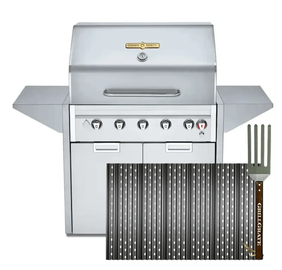 Grillgrate Replacement GrillGrate Set for Crown Verity Estate Series 36 (Custom Cut) CC20.875-24-6G