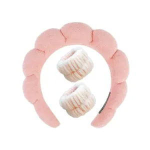 Headband & Wrist Band Pink Set of 3