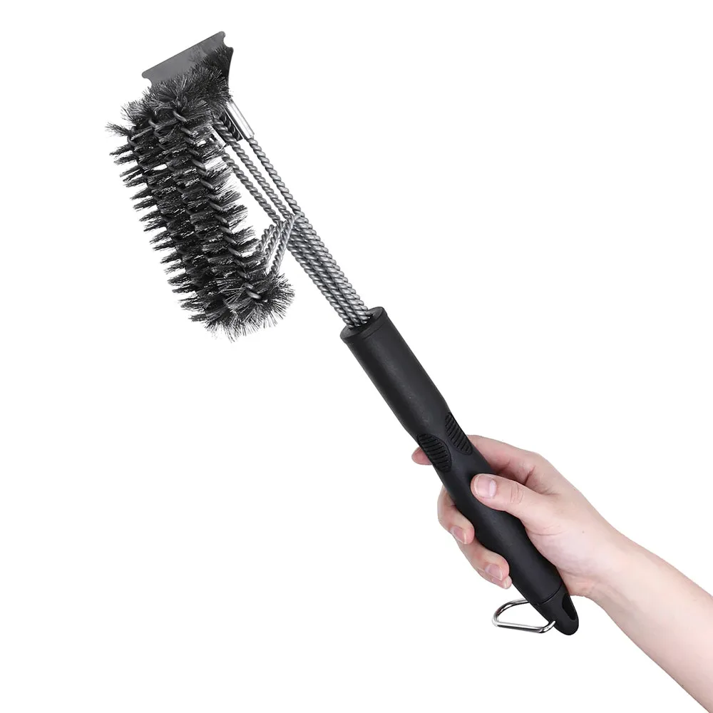 Heavy Duty Grill Brush & Scraper with Carrying Bag