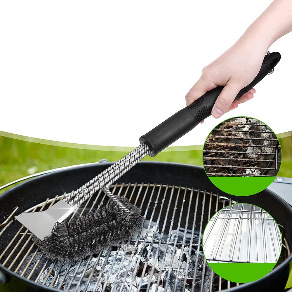 Heavy Duty Grill Brush & Scraper with Carrying Bag