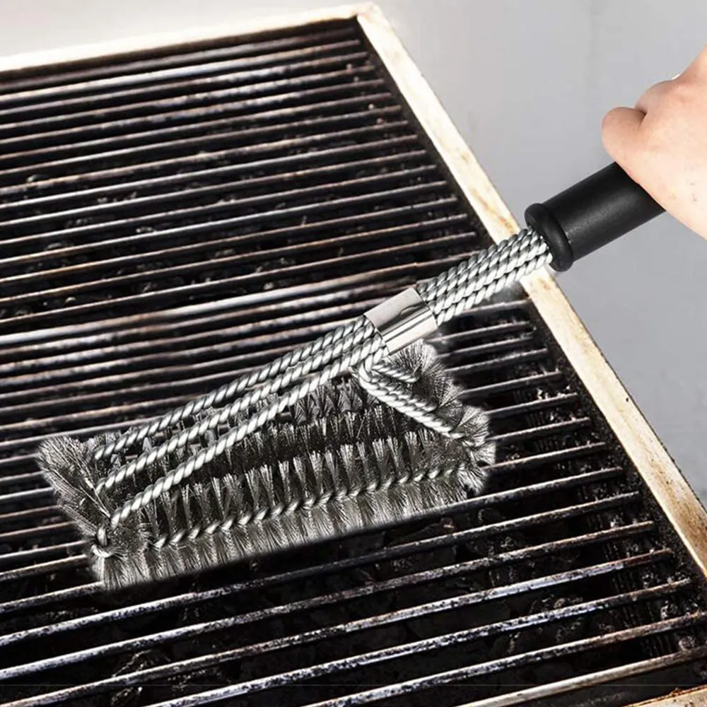 Heavy Duty Grill Brush & Scraper with Carrying Bag