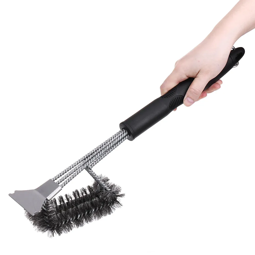 Heavy Duty Grill Brush & Scraper with Carrying Bag