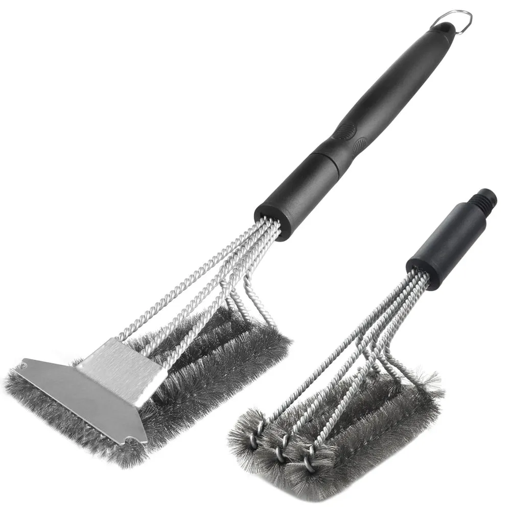 Heavy Duty Grill Brush & Scraper with Carrying Bag