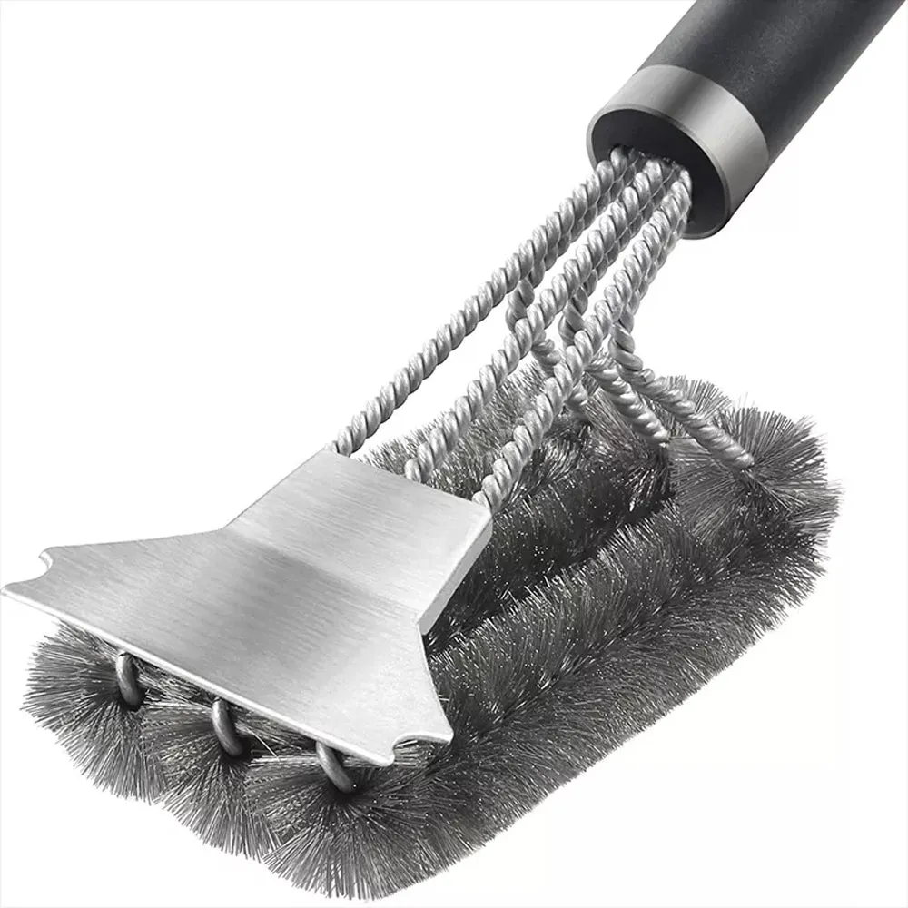 Heavy Duty Grill Brush & Scraper with Carrying Bag