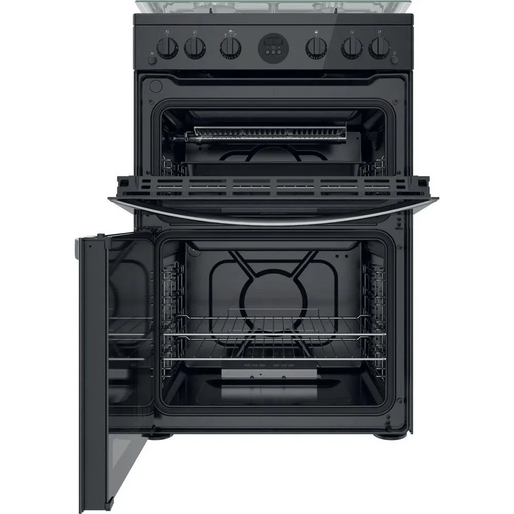 Indesit ID67G0MCBUK 85 Litre Double Cooker, 60cm Wide - Black