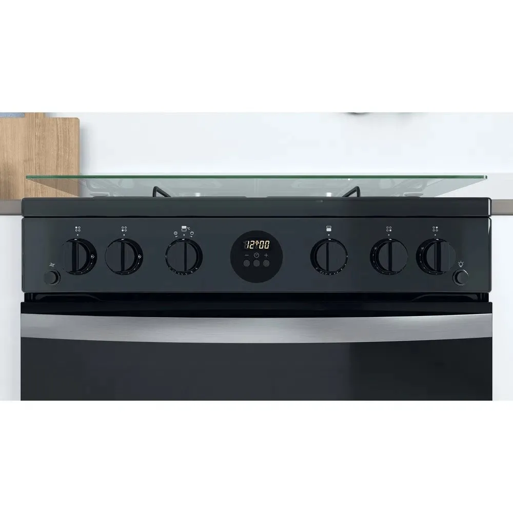 Indesit ID67G0MCBUK 85 Litre Double Cooker, 60cm Wide - Black