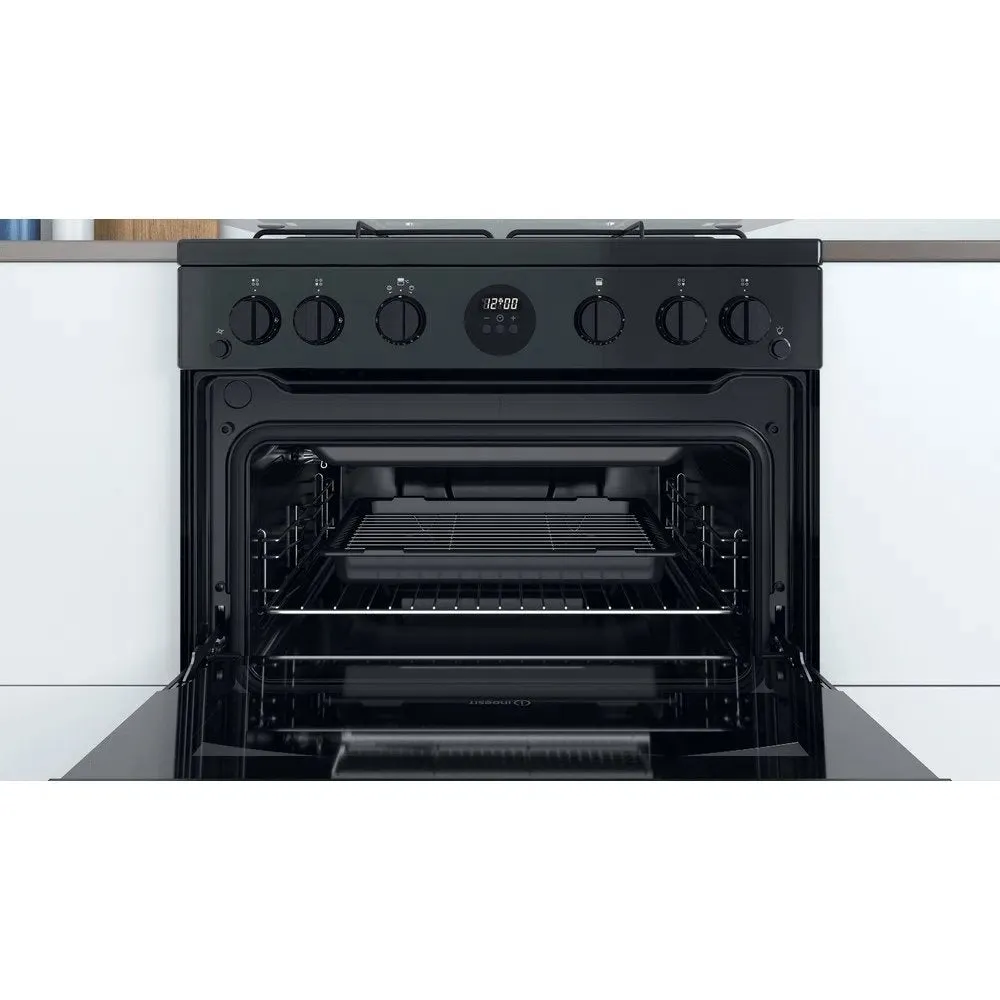 Indesit ID67G0MCBUK 85 Litre Double Cooker, 60cm Wide - Black