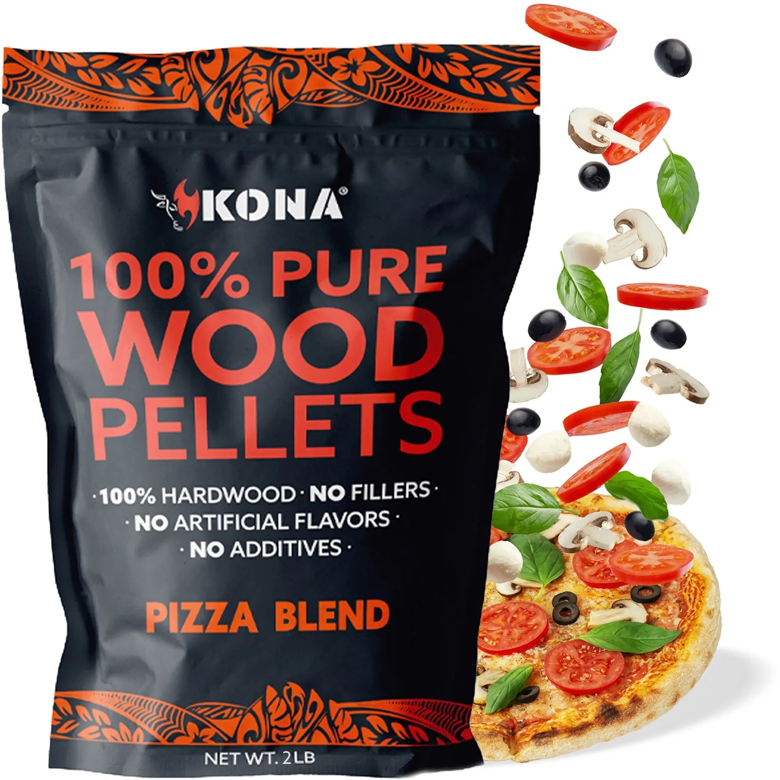 Kona Pizza Blend Wood Smoker Pellets- Ideal for Pizza Ovens, Smokers, and Smoker Tubes