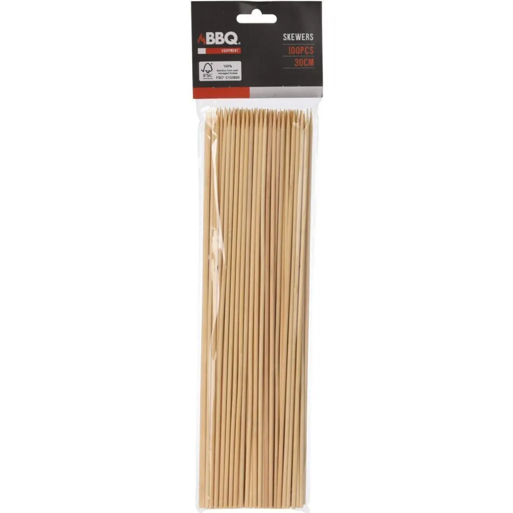 Koopman 30cm Bamboo BBQ Skewers (Pack of 100)