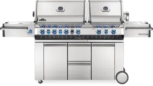 Napoleon Bbq PRO825RSBINSS3 Prestige PRO 825 RSBI with Power Side Burner, Infrared Rear & Bottom Burners , Natural Gas, Stainless Steel