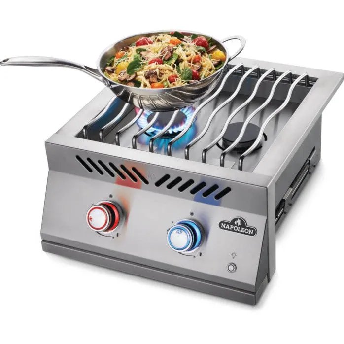 Napoleon Built-In 700 Series Dual Range Top Burner Natural Gas with Stainless Steel Cover - BIB18RTNSS