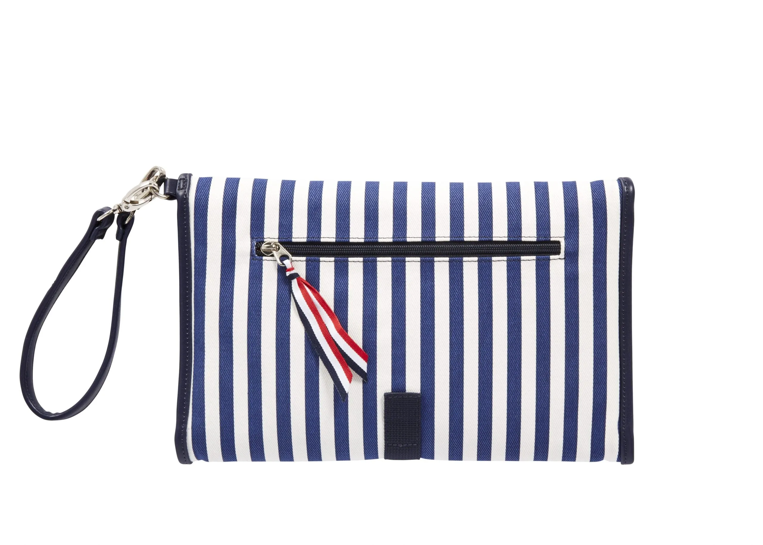 OiOi Change Clutch navy white stripe