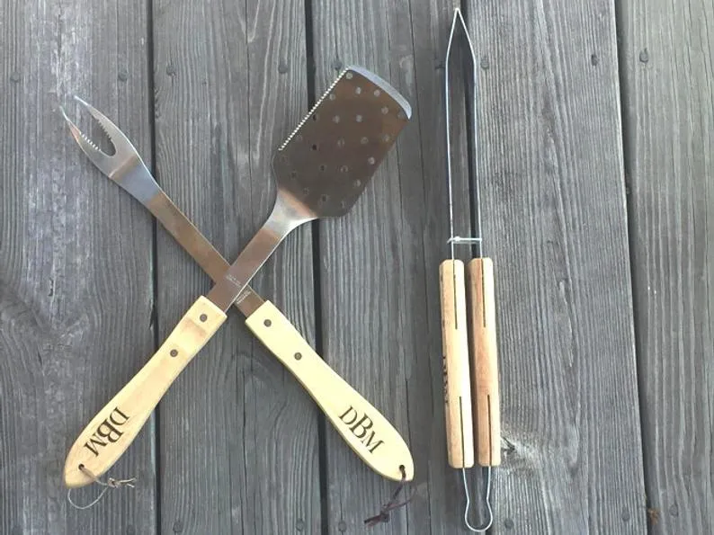 Personalized BBQ Set for Father's Day with BBQ tools