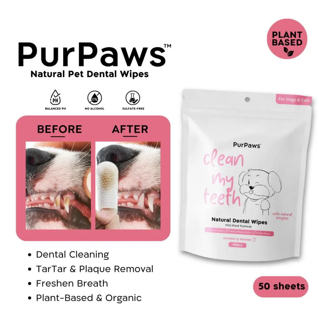 Purpaws Organic Dental Wipes