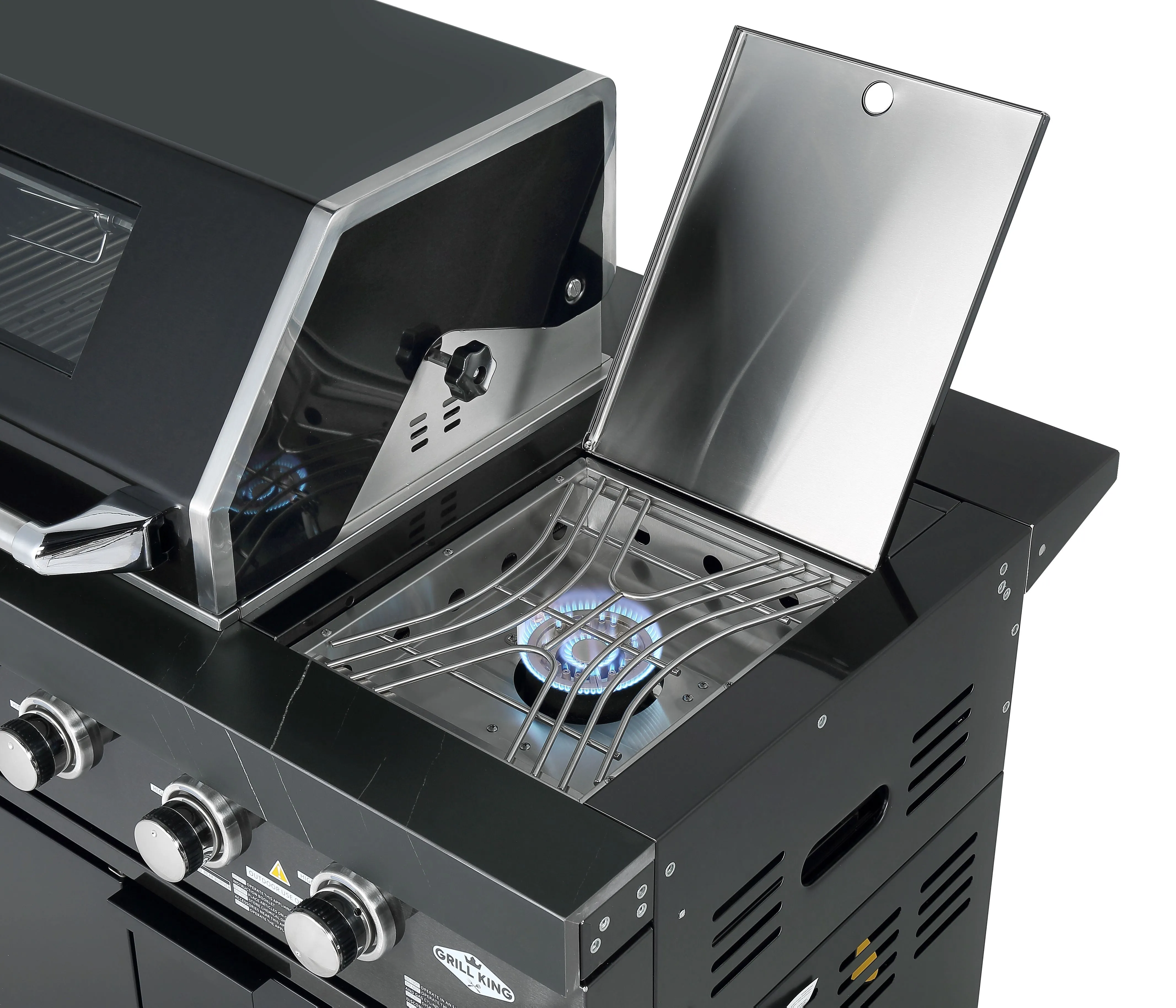 Rockpool Black 6B   188L Kegerator : Designer Outdoor Kitchen BBQ Package Inc Wok Burner, Fridge, Sink, Rotisserie & BBQ Covers.