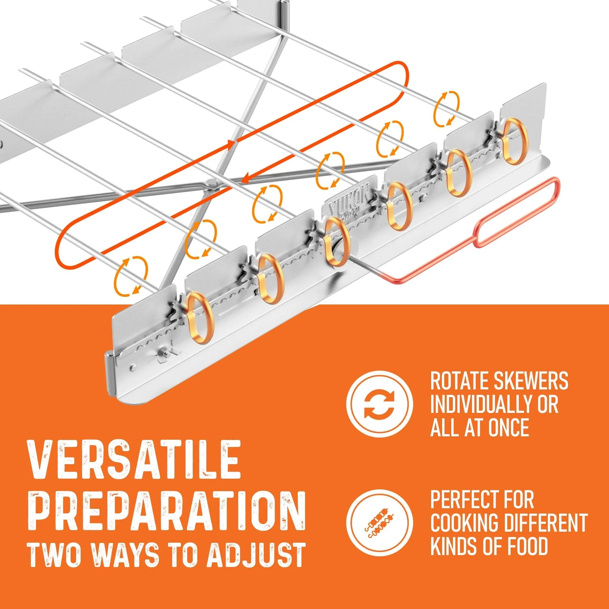 Rotating Kabob Skewer Rack