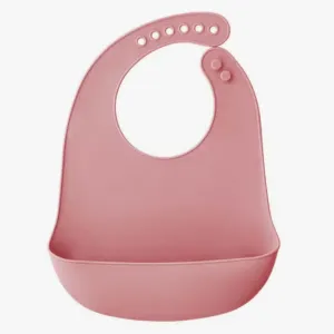 Silicone Bib in Dusty Pink