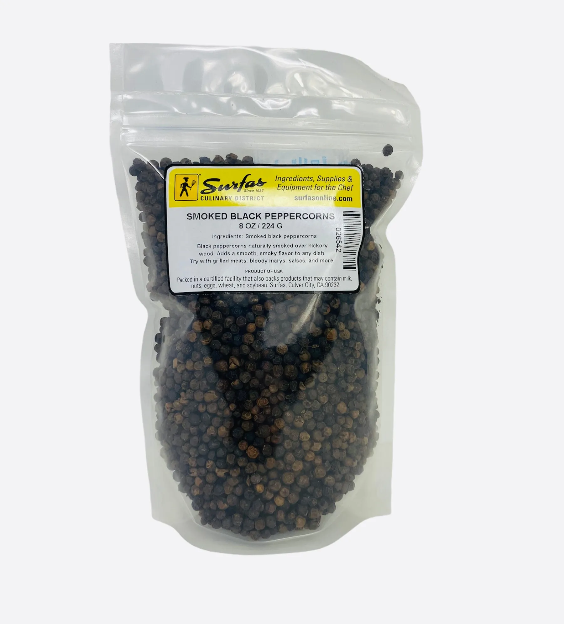 Smoked Whole Black Peppercorns 8 oz