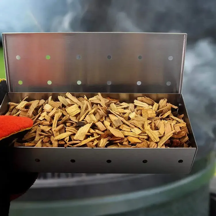 Stainless Steel BBQ Wood Chip Smoke Box