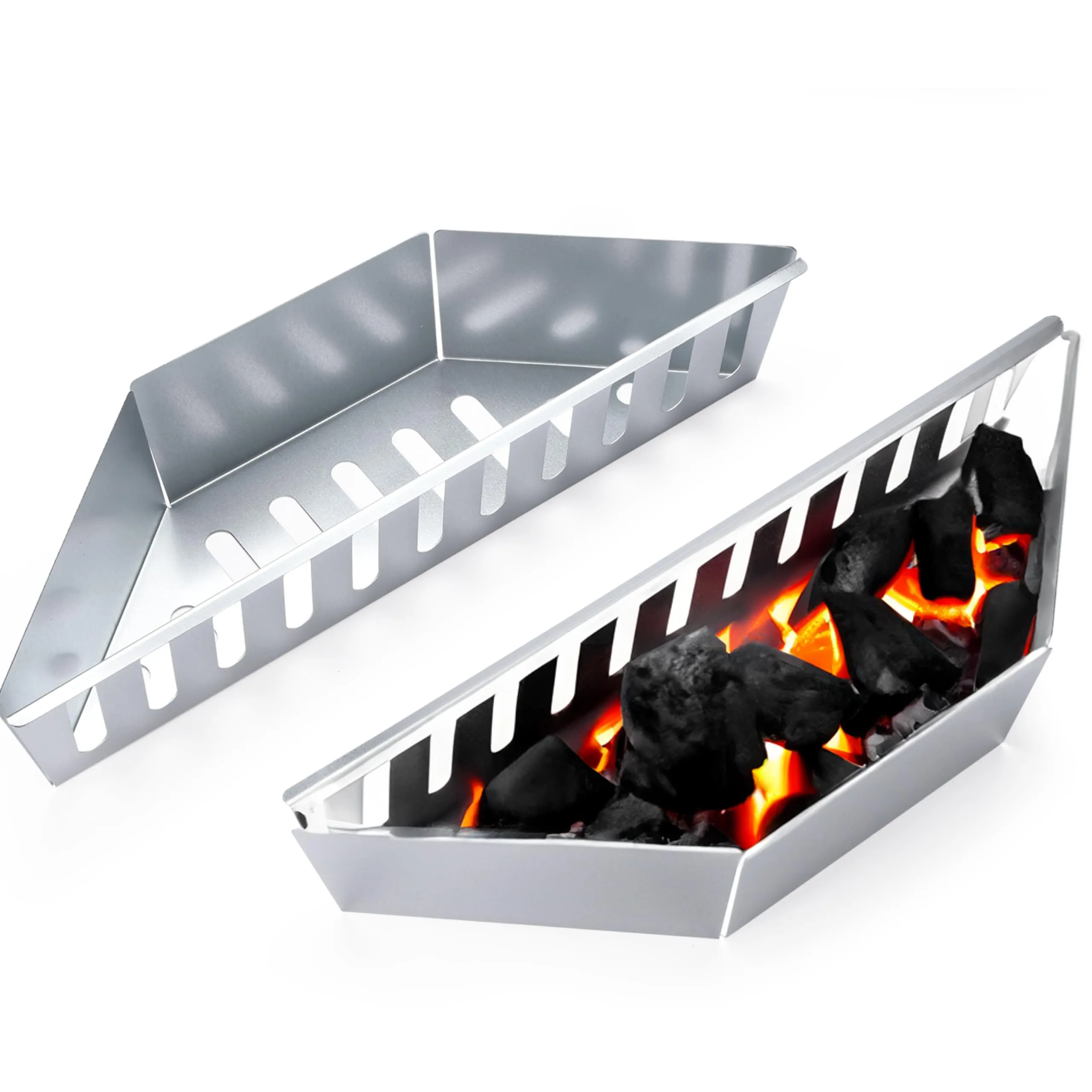 Stainless Steel Charcoal Basket - Set Of 2 Grill Basket Stainless Steel Charcoal