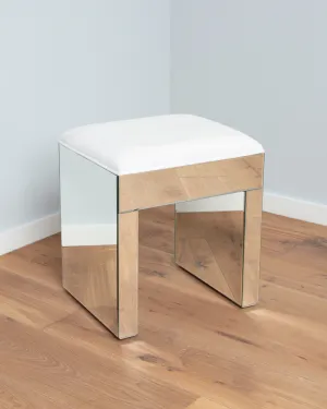 the mirrored vanity stool