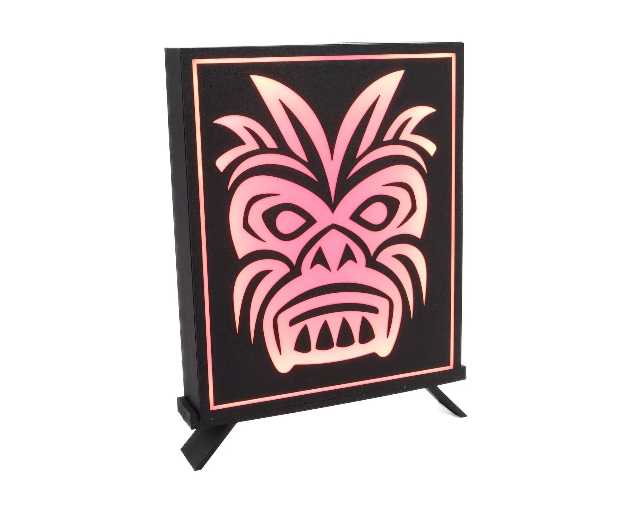 Tiki Mask Lightbox: Illuminate Your Hawaiian Paradise!