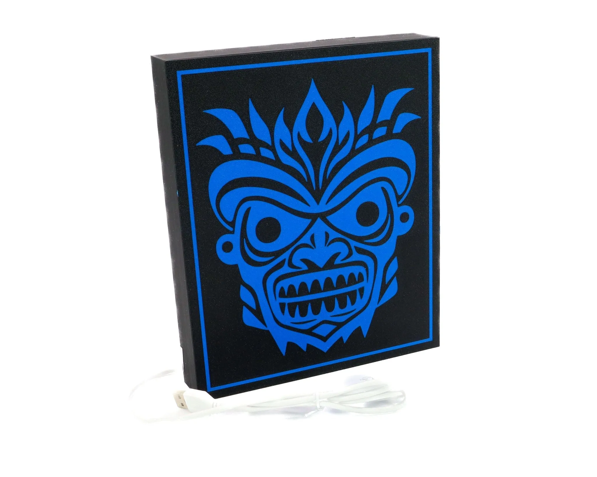 Tiki Mask Lightbox: Illuminate Your Hawaiian Paradise!