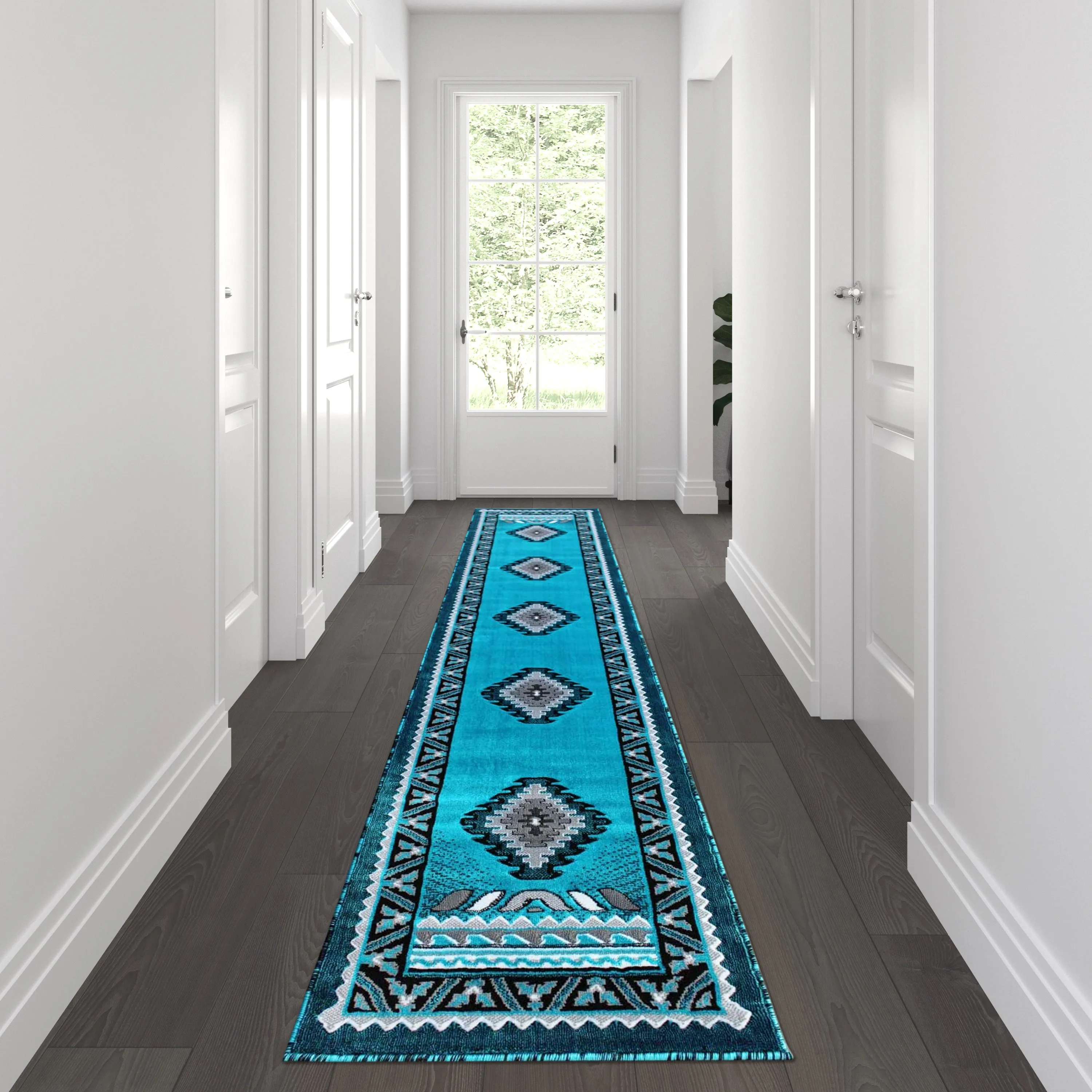 Turquoise 2' x 10' Area Rug ACD-RGD143-210-TQ-GG