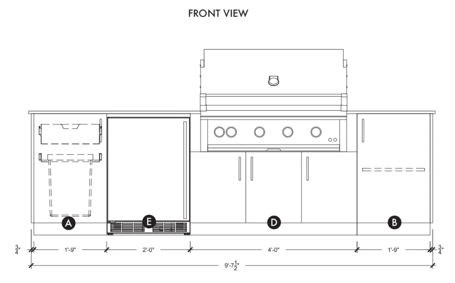 Urban Bonfire Dusk 42 Outdoor Kitchen