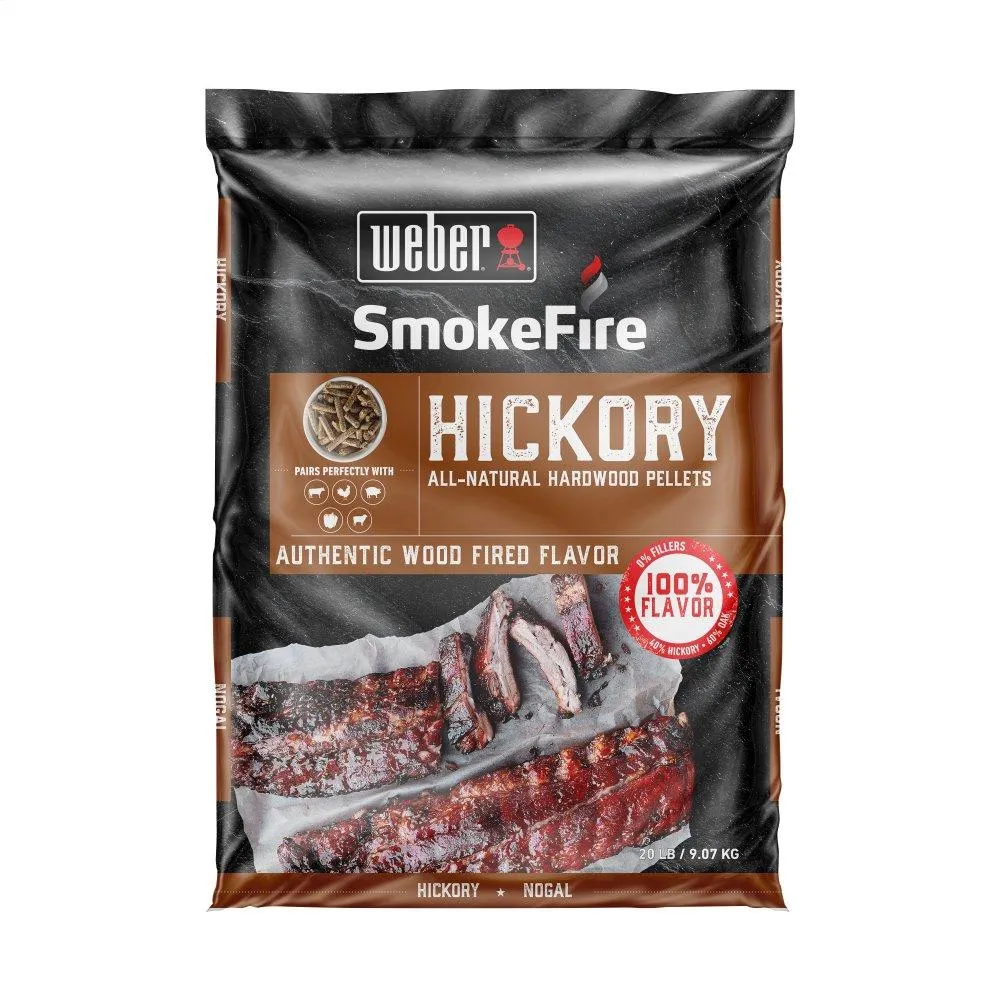 Weber 190002 Hickory All-Natural Hardwood Pellets