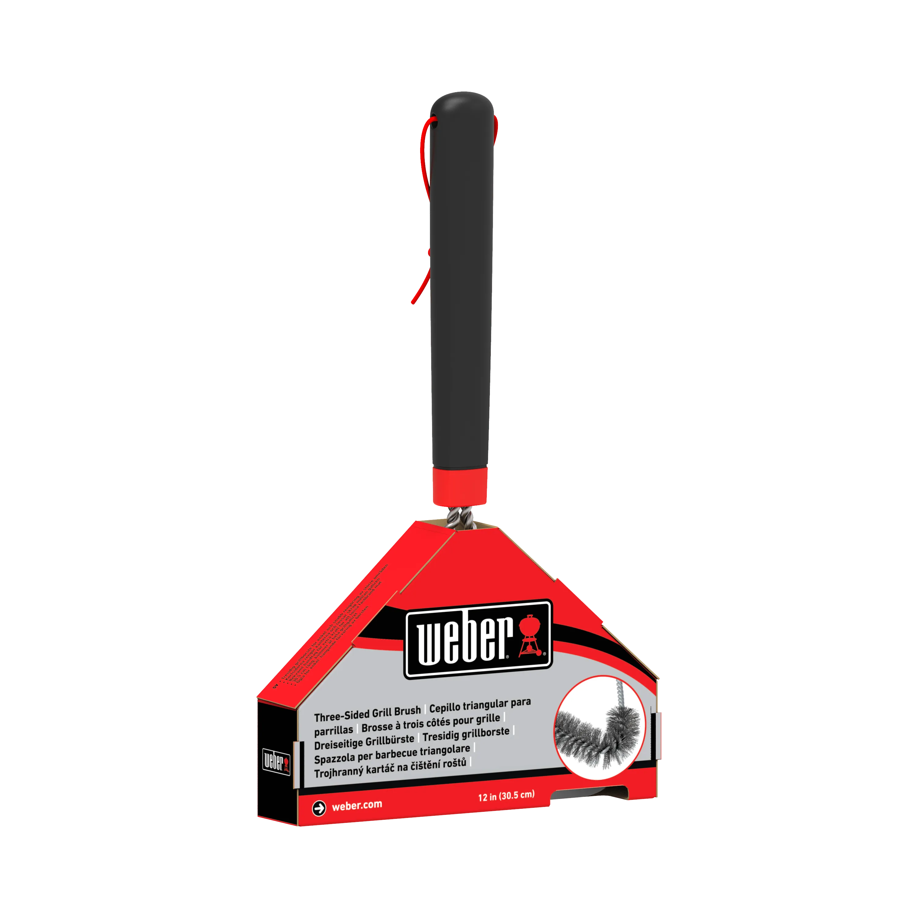 Weber 6277 - Three-Sided Grill Brush 12"