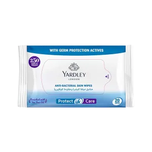 Yardley London Anti-bacterial Skin Wipes 20pcs